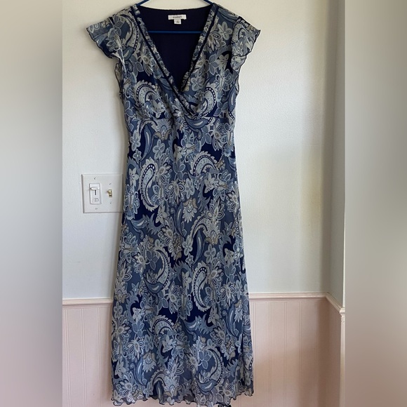 Vintage Dresses & Skirts - Vintage Y2K Floral Paisley Midi Dress Fairy Romantic Boho 90s